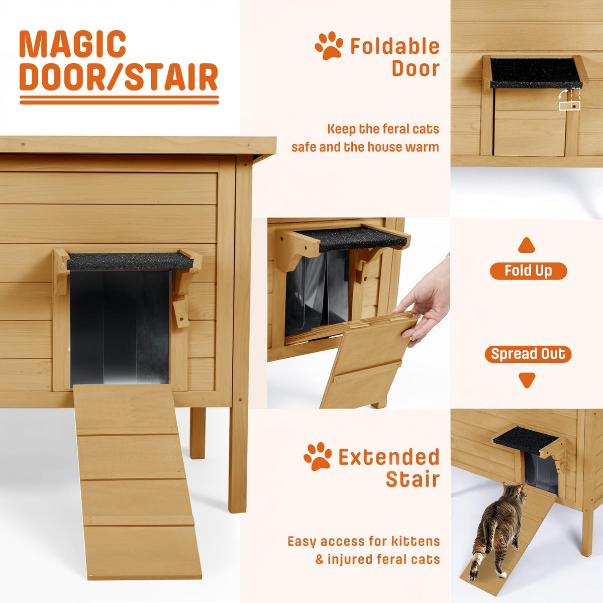 Large Insulated Weatherproof Outdoor Cat House T893