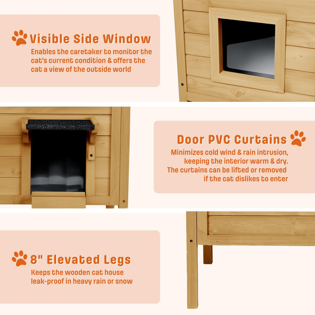 Large Insulated Weatherproof Outdoor Cat House T893