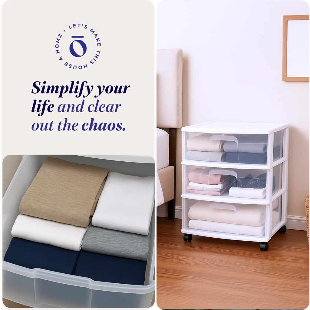 3-Tier Storage Cart with Removable Wheels Z170