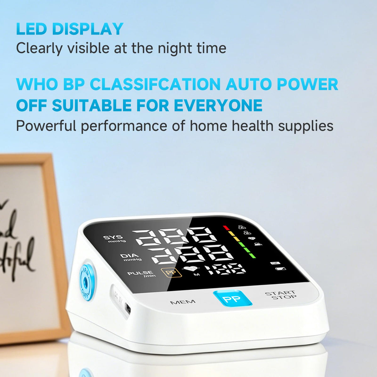 Automatic Upper Arm Blood Pressure Monitor with Large Cuff V4450
