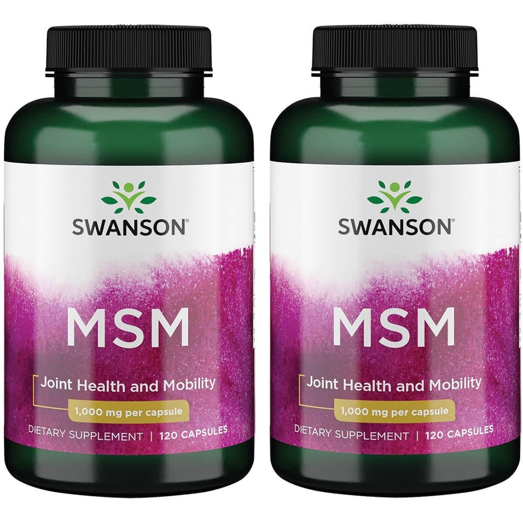 MSM Joint and Skin 1,000 mg 120 Capsules 2 Pack W87909