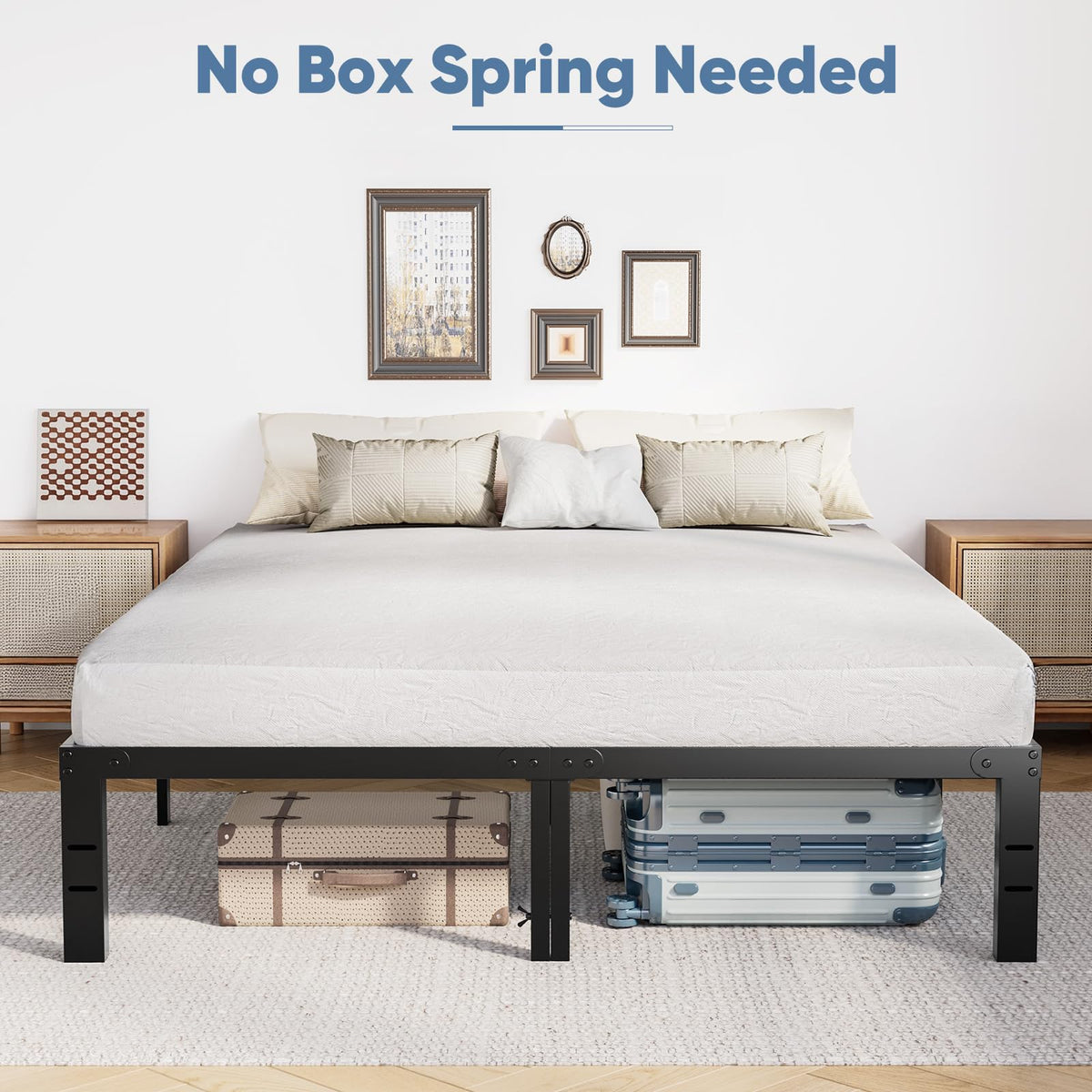 Full 12 Inch Metal Platform Bed Frame B39897