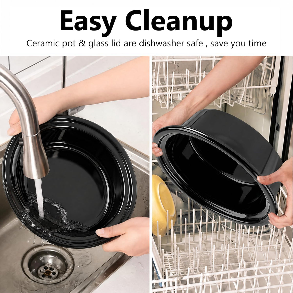 6 Quart Programmable Slow Cooker with Lid Clip Z725