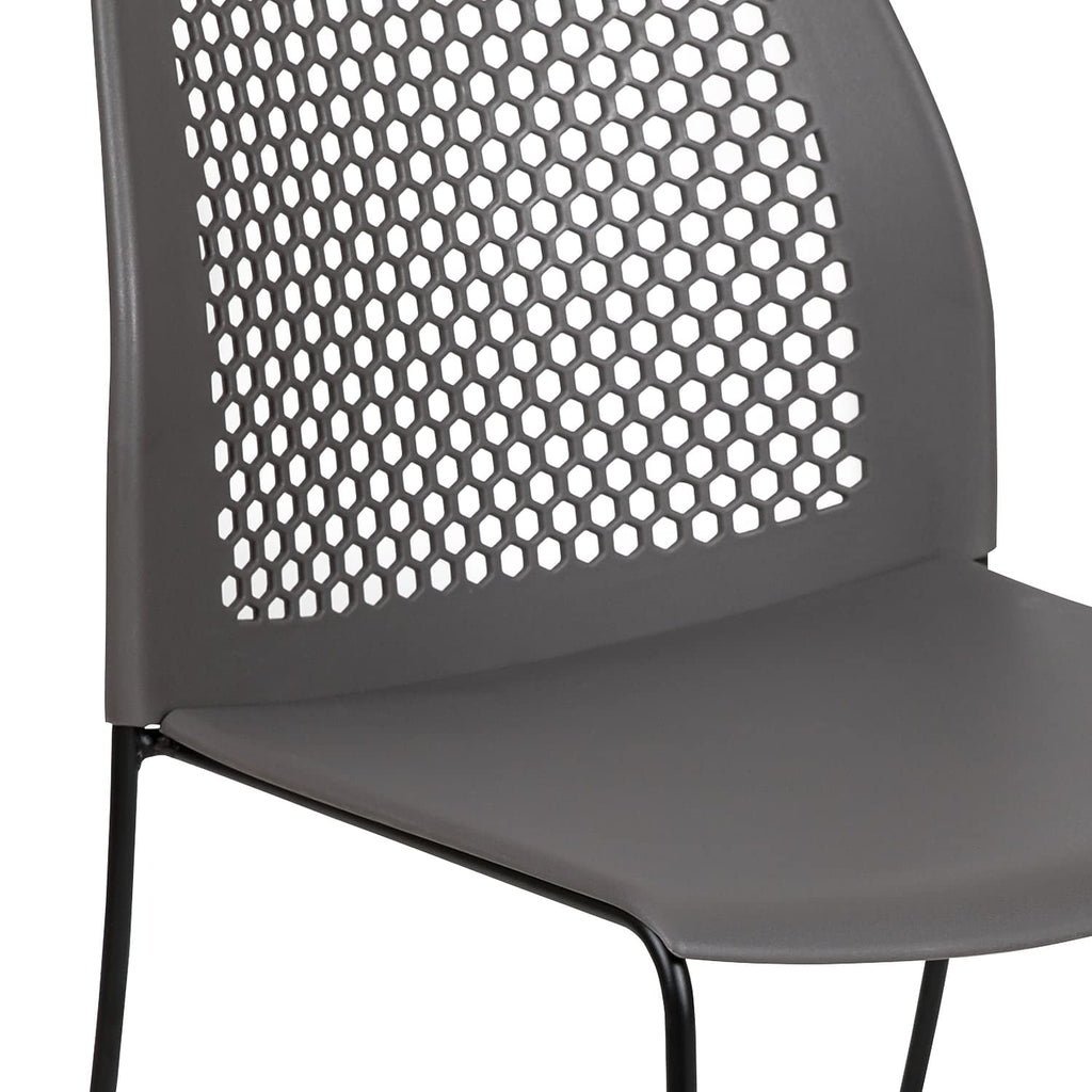 Gray Stack Chair with Air-Vent Back X68117