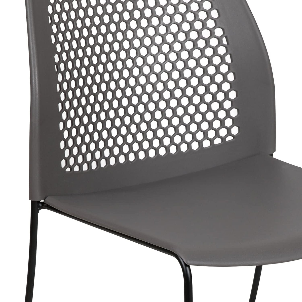 Gray Stack Chair with Air-Vent Back X68117