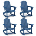 Blue Adirondack Rocking Chairs Set of 4 G40551