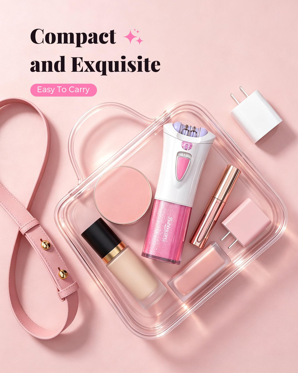 Portable Electric Facial Epilator with LED B666