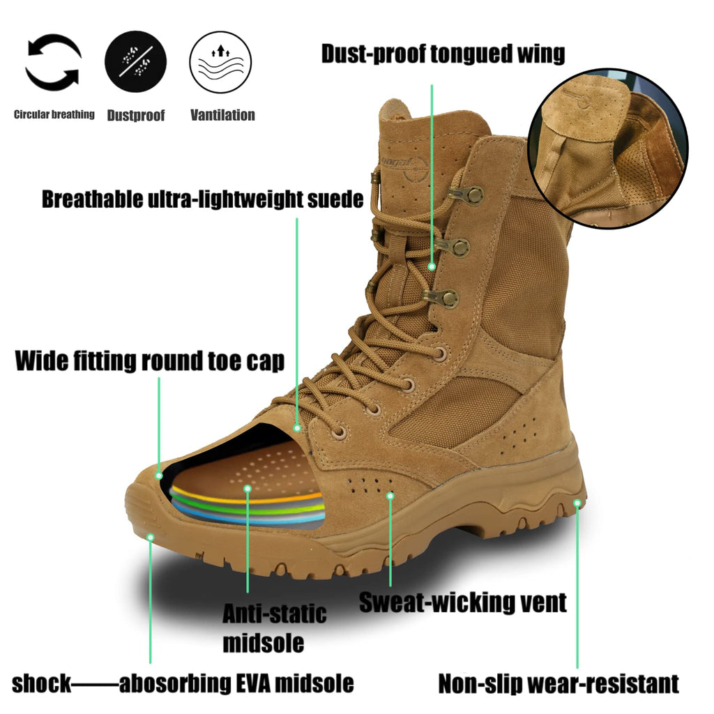 Lightweight Tactical Military Work Boots C530554