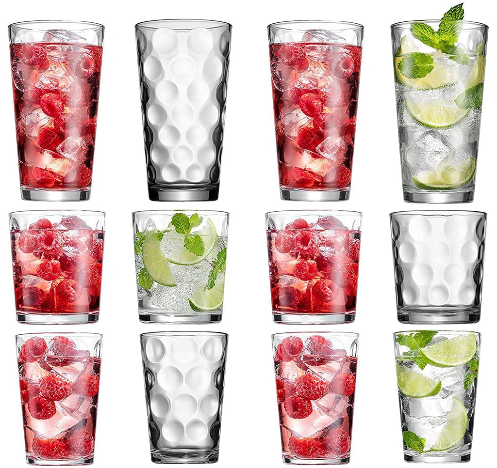 Set of 12 Stackable Drinking Glasses I826