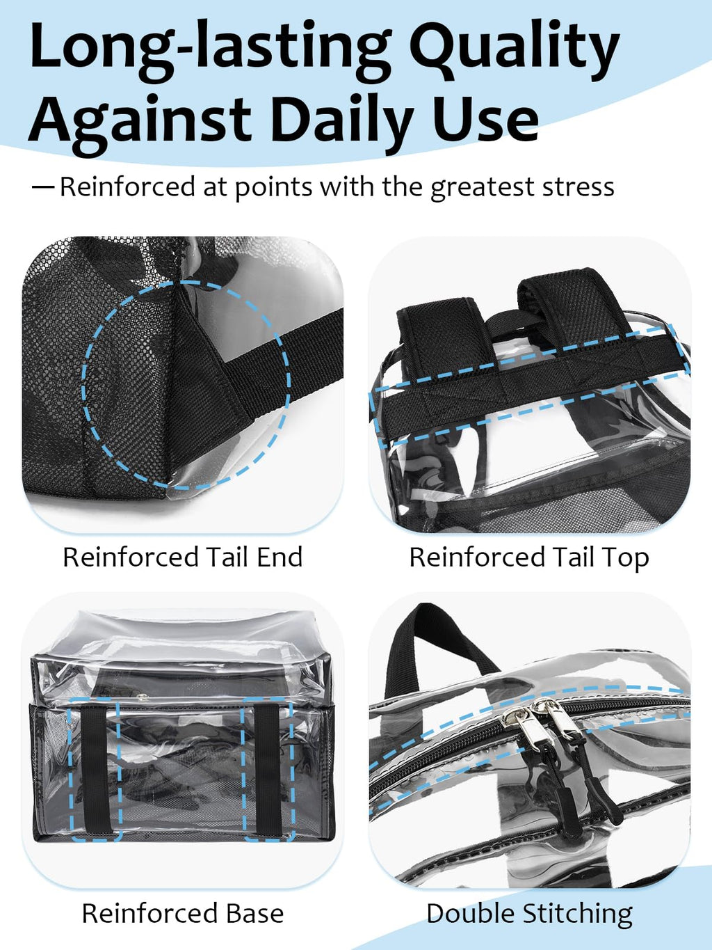 Heavy Duty Clear Backpack T268