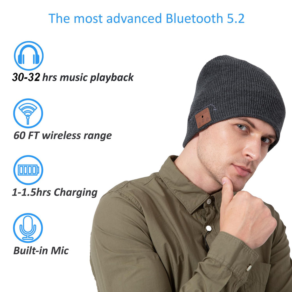 Bluetooth Knit Winter Cap with Microphone T584946