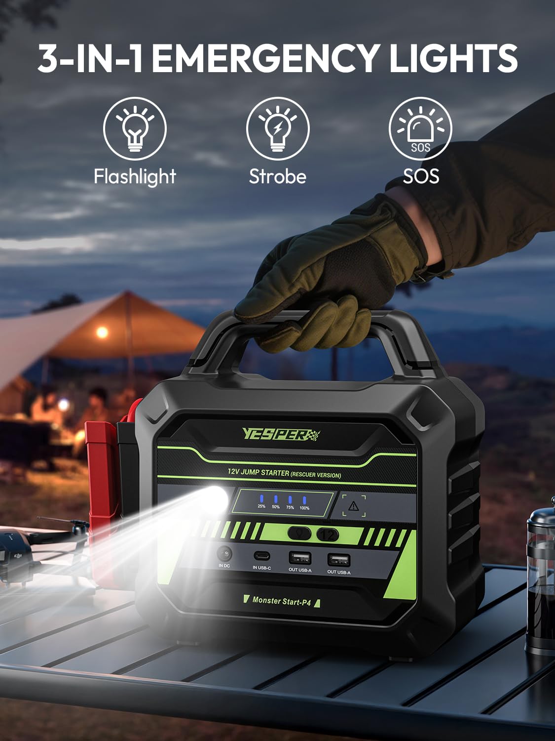 78000mAh Heavy Duty Jump Starter 6000A B816