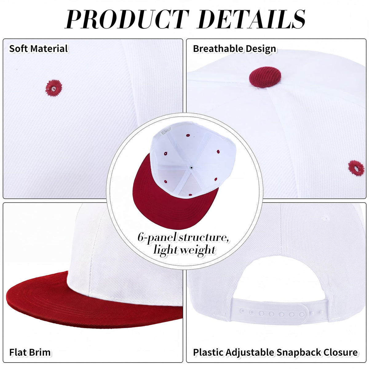 30 Pcs Flat Cap Baseball Caps U79233