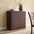 34" Dark Oak Fluted Sideboard Cabinet J728