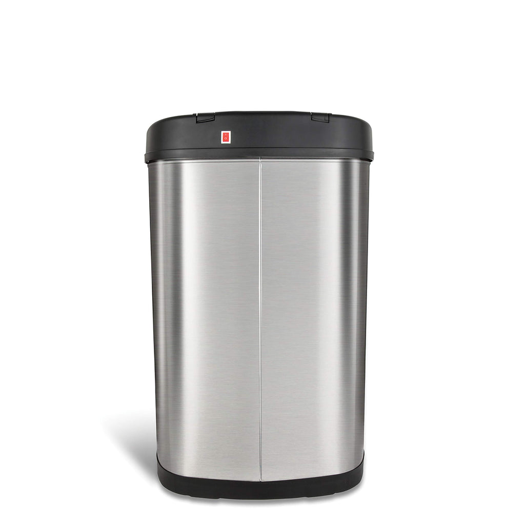 13 Gallon Oval Automatic Trash Can, 50L Stainless Steel D62291