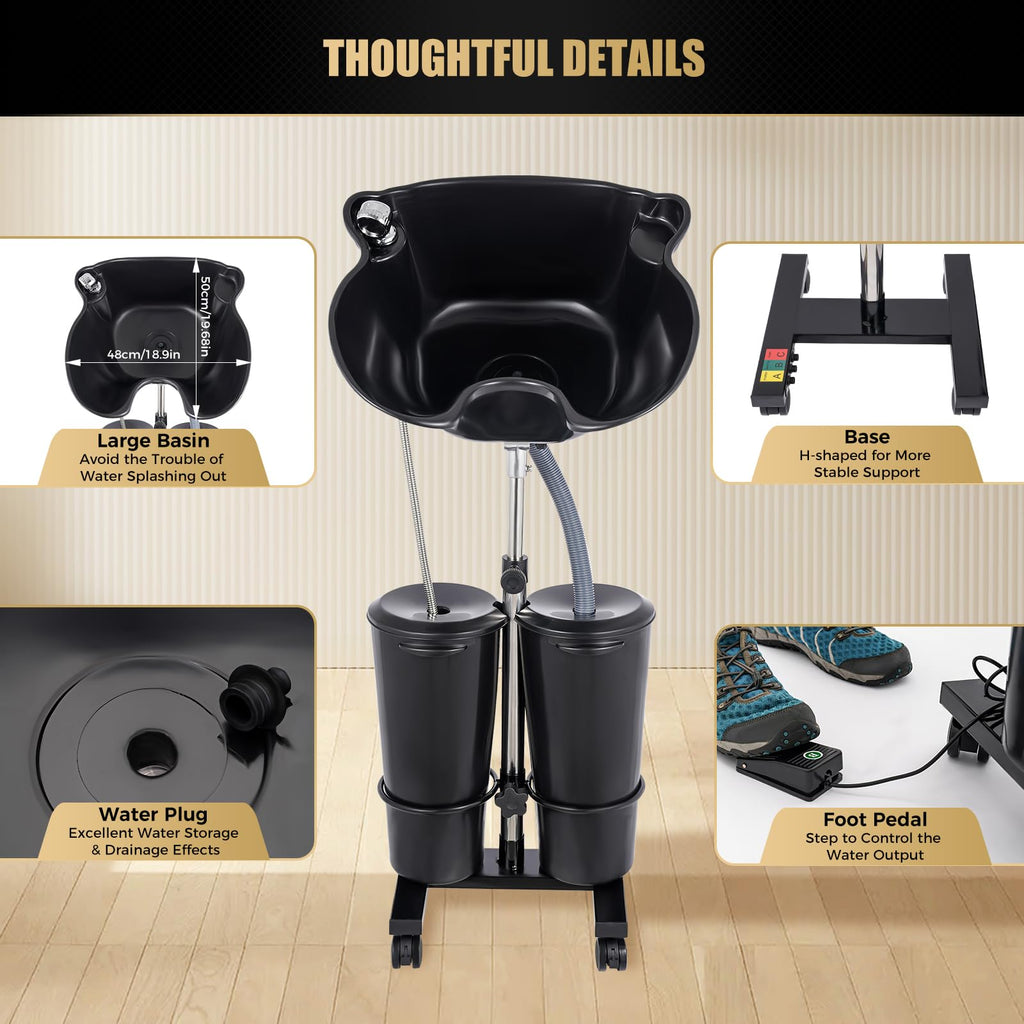 Portable Height Adjustable Shampoo Bowl N581