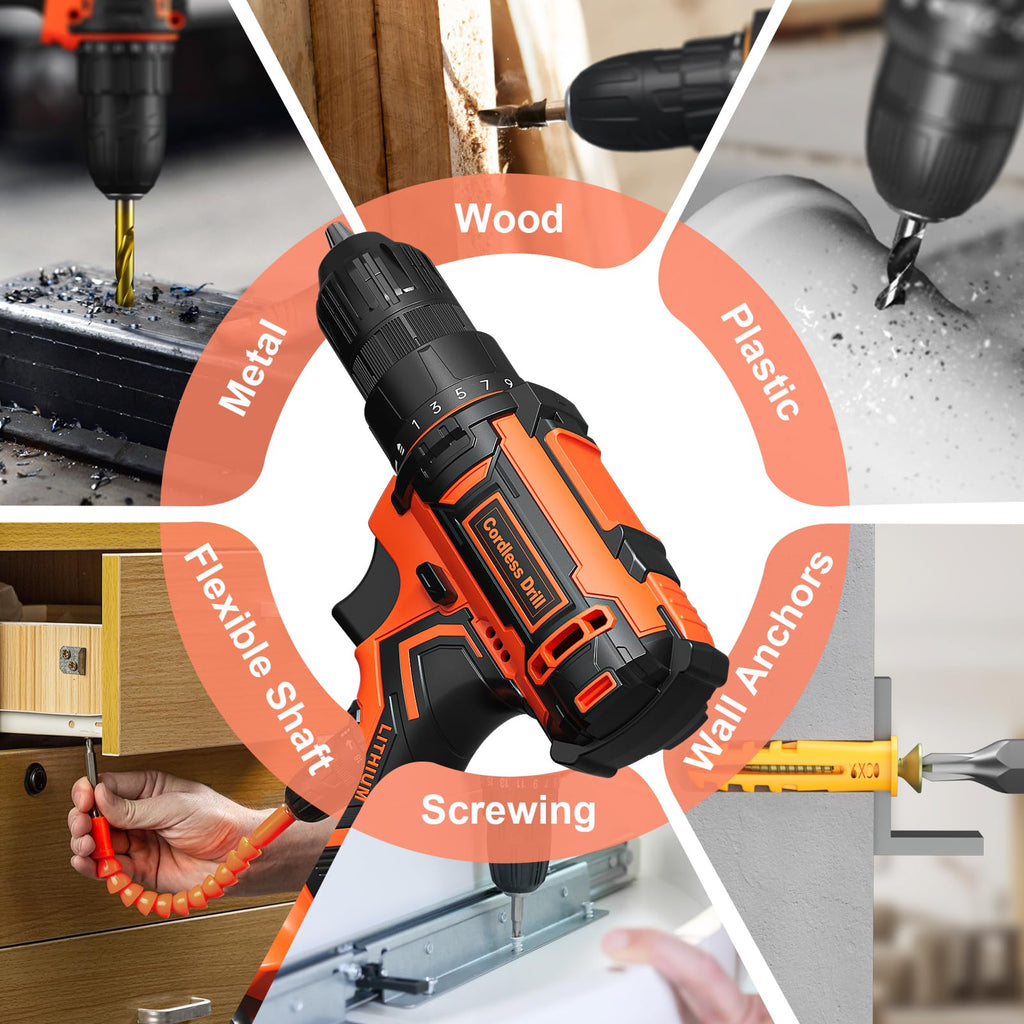 Cordless Drill Set 20V with 2.0Ah Power Pack and Charger Q99556