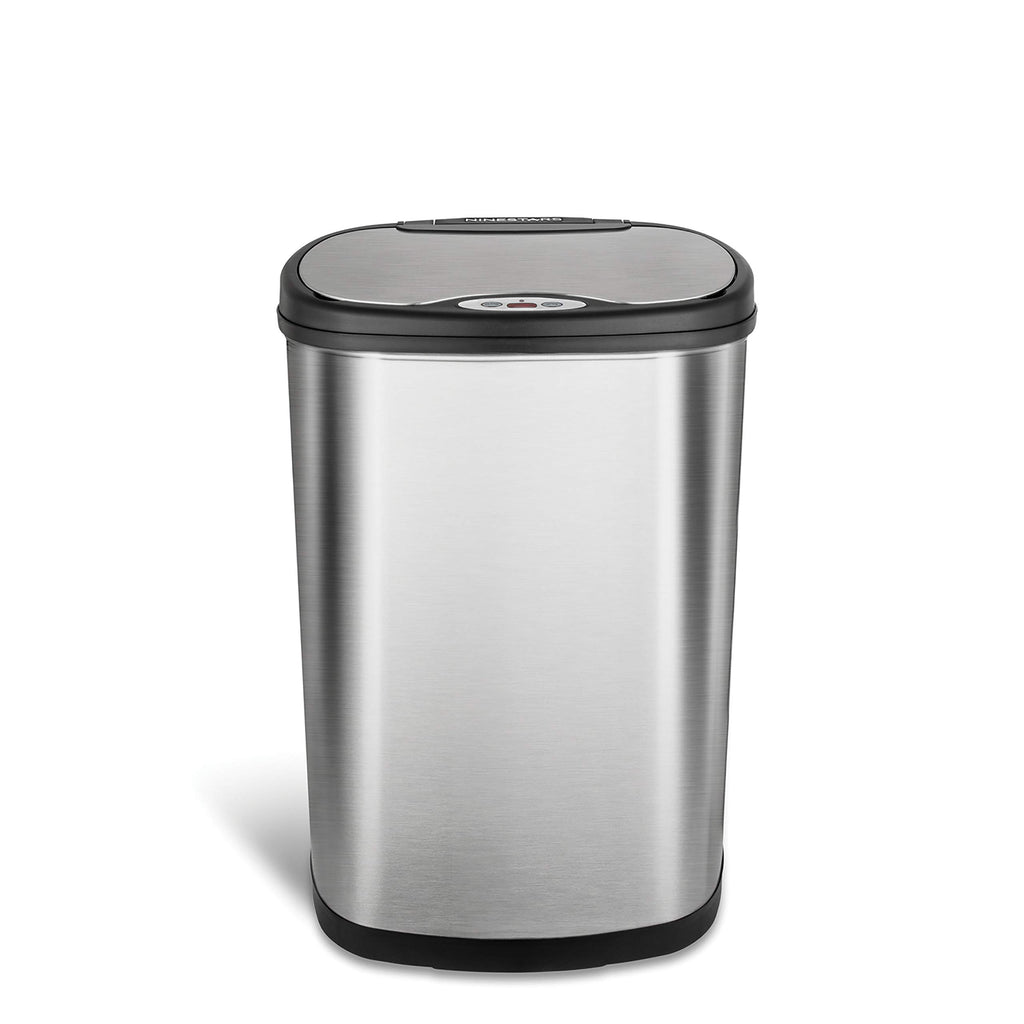 13 Gallon Oval Automatic Trash Can, 50L Stainless Steel D62291