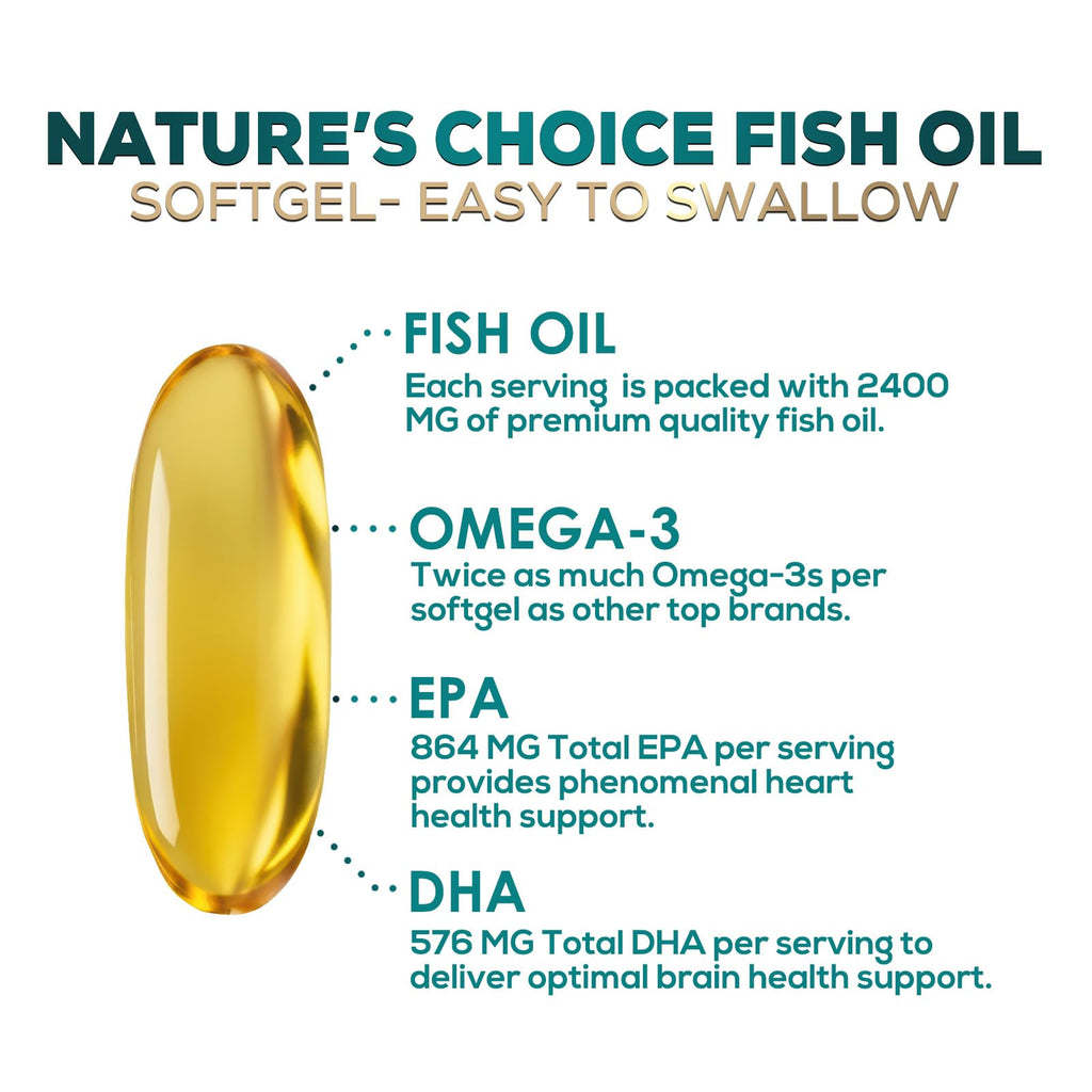 Omega 3 Fish Oil 2400mg Softgels K40099