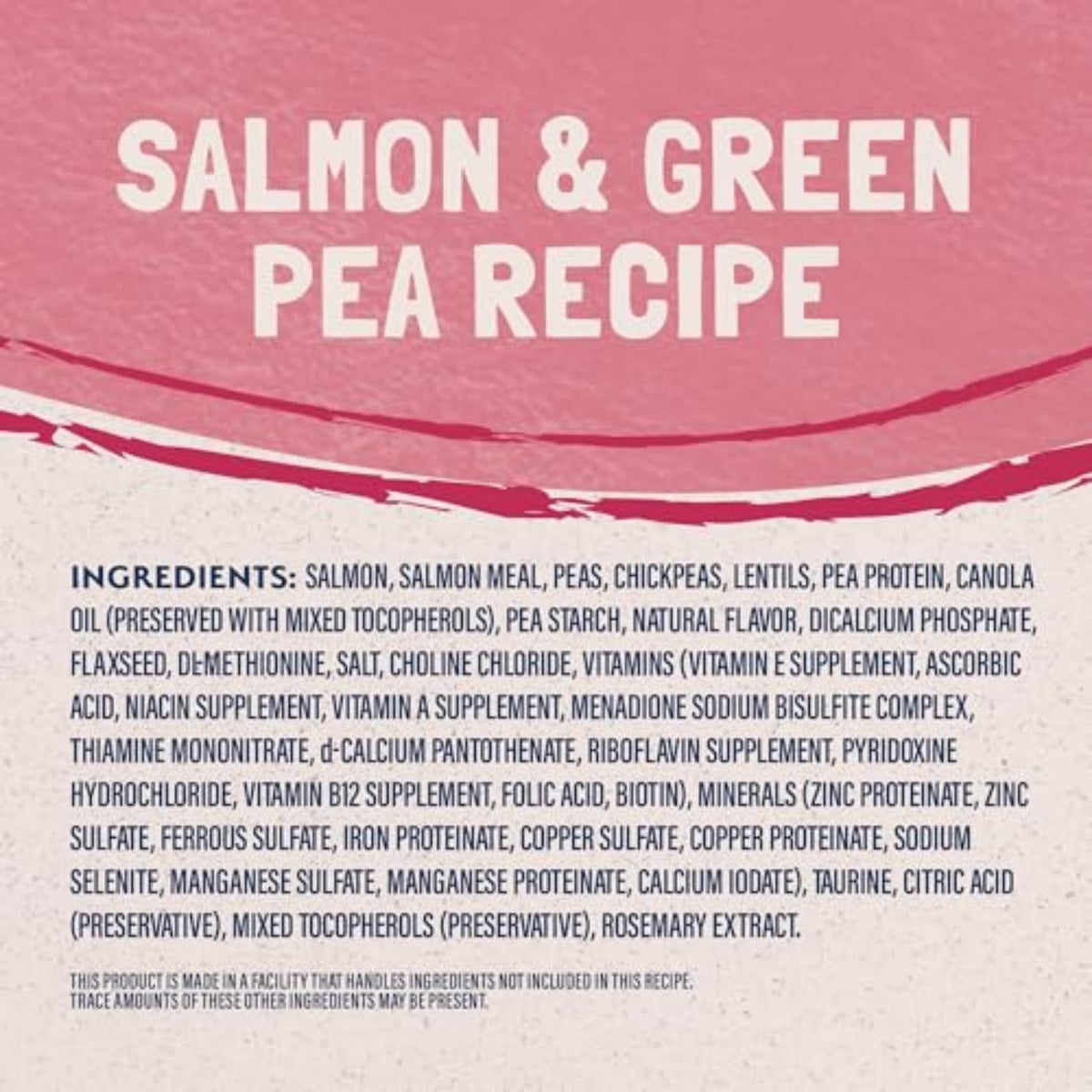 Salmon & Green Pea Cat Food 10 lb E44884