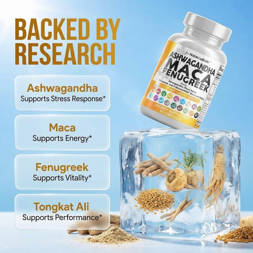 Ashwagandha Maca Root Fenugreek Tongkat Ali Ginseng Capsules X5862