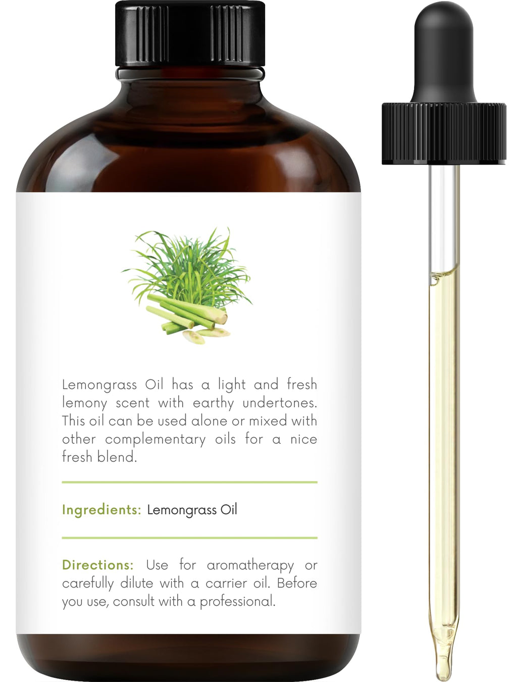 Lemongrass Peppermint Eucalyptus Lavender Essential Oil Set 4 Fl. Oz R140