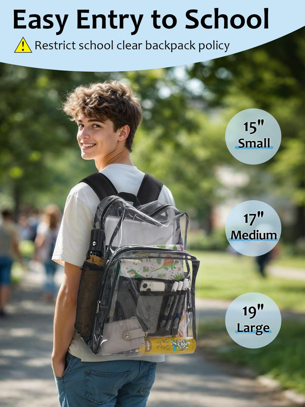 Heavy Duty Clear Backpack T268