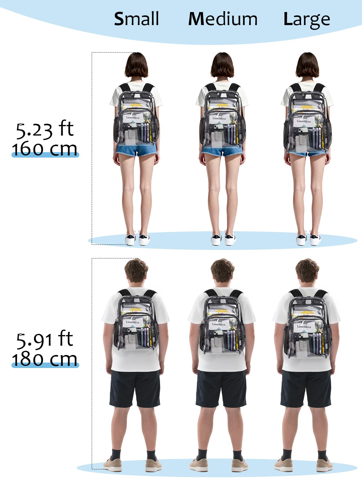 Heavy Duty Clear Backpack T268