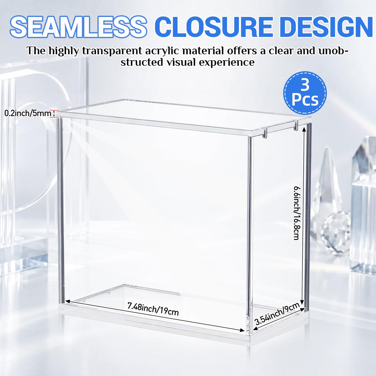 3 Pack 5mm Acrylic Cases S7963