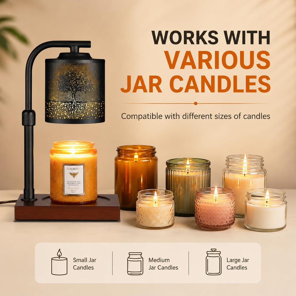 Electric Candle Warmer Lamp Adjustable Height Dimmable R37254