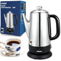 Electric Stainless Steel Coffee Percolator 1200ml 8 Cup S85532