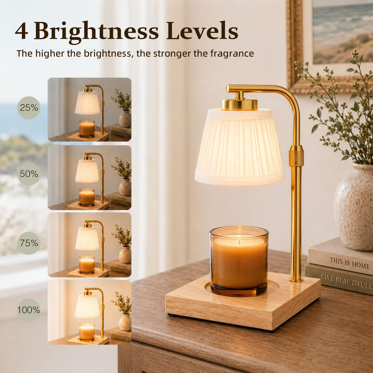 Candle Warmer Lamp with Timer and Dimmable Table Lamp D64144