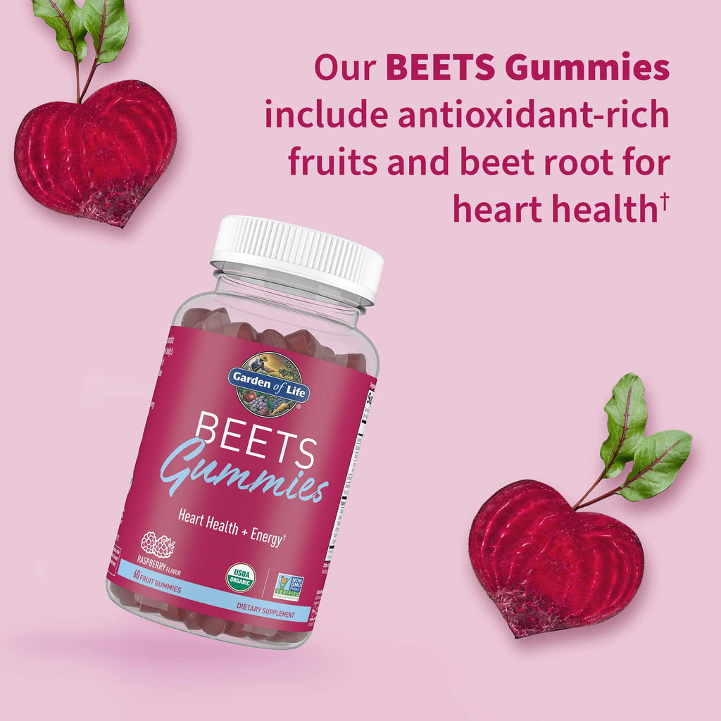 Organic Beet Gummies Raspberry Flavored 30 Servings A167702