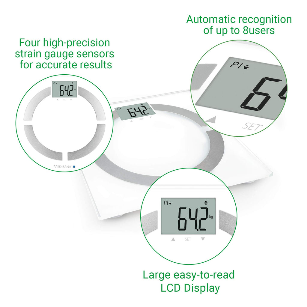 White 180 kg Body Analysis Scale H775