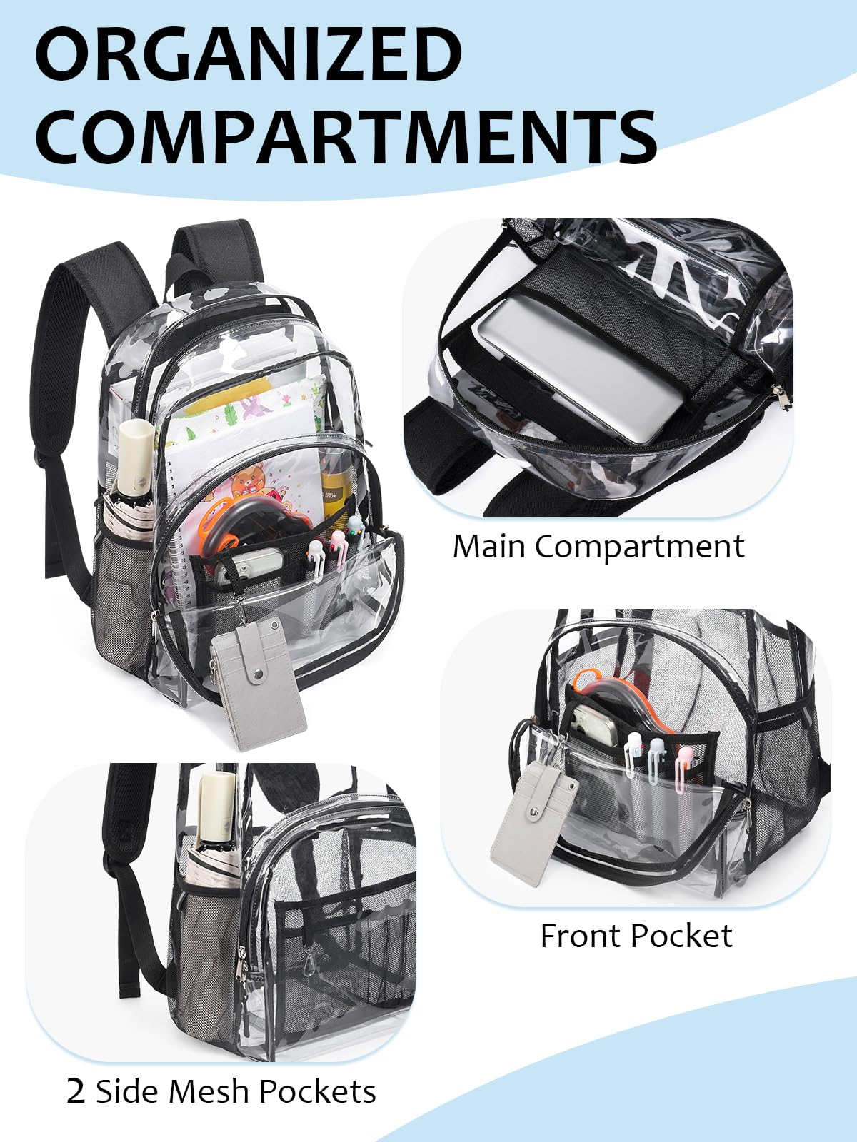 Heavy Duty Clear Backpack T268