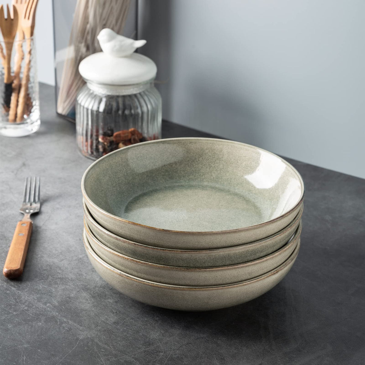 Ceramic Pasta Bowls Set of 4 P6955