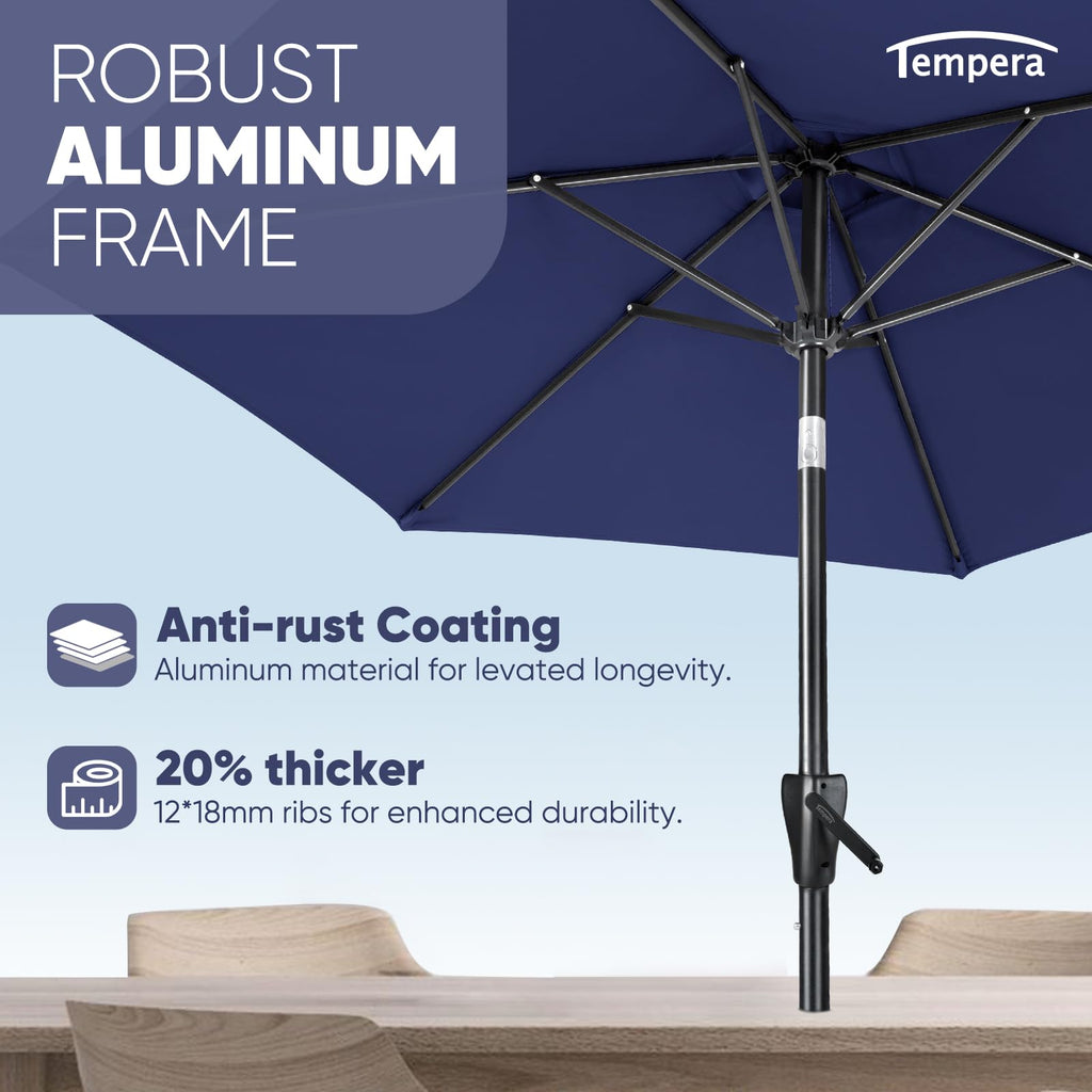 Patio Market Outdoor Table Umbrella with Push Button Tilt and Crank Z379585