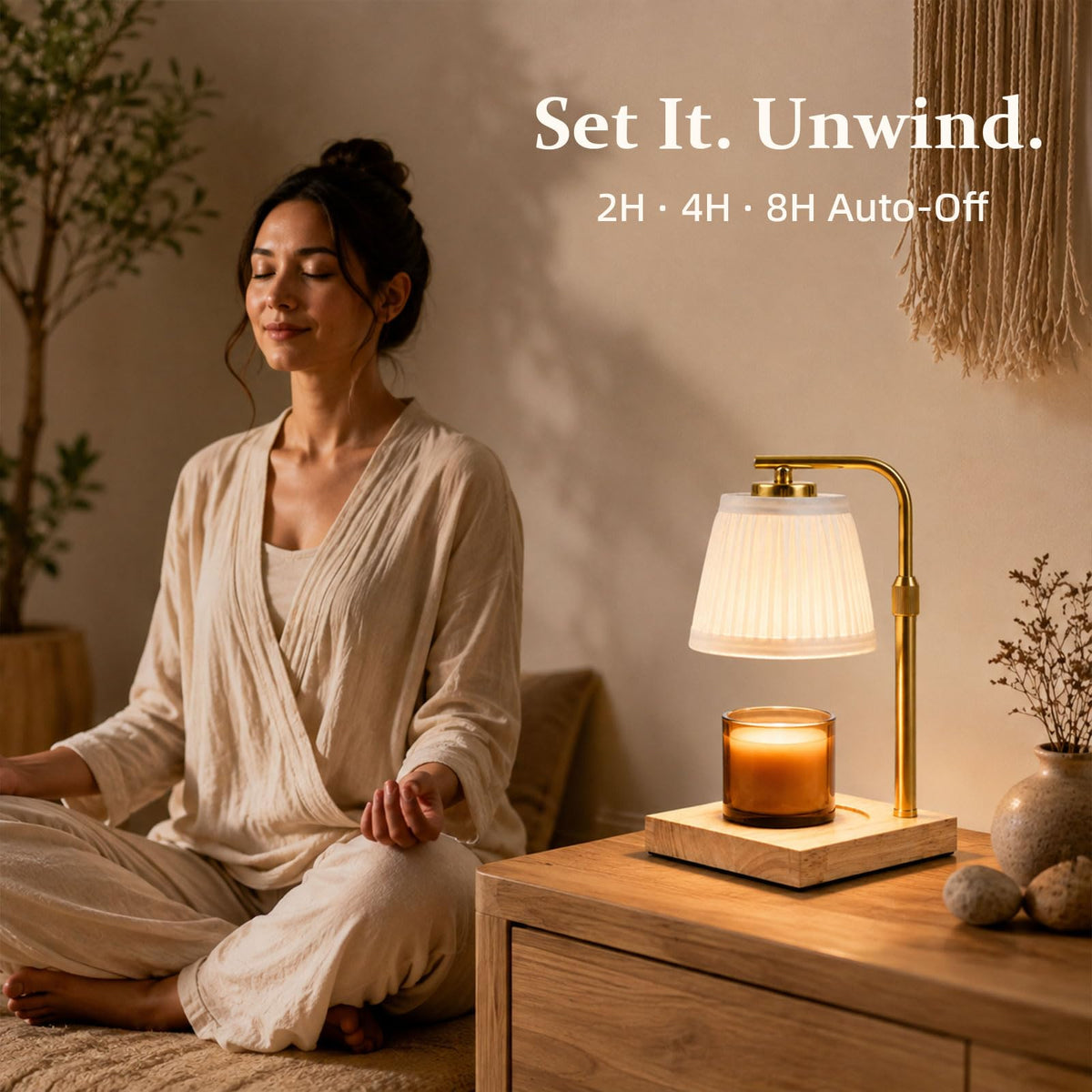Candle Warmer Lamp with Timer and Dimmable Table Lamp D64144