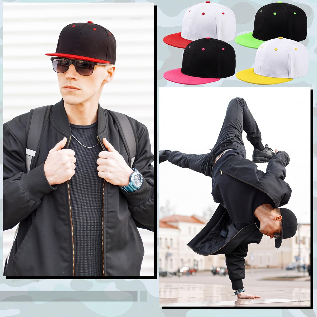 30 Pcs Flat Cap Baseball Caps U79233