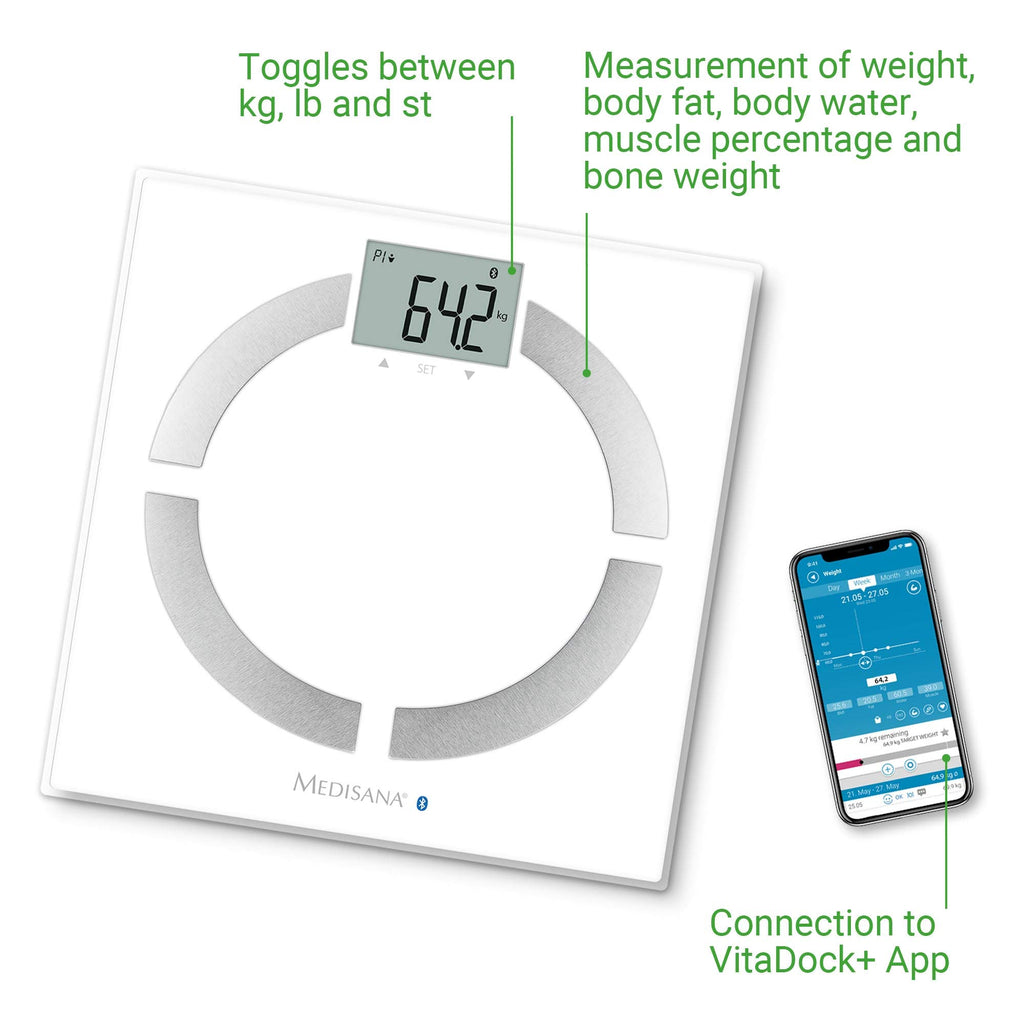 White 180 kg Body Analysis Scale H775