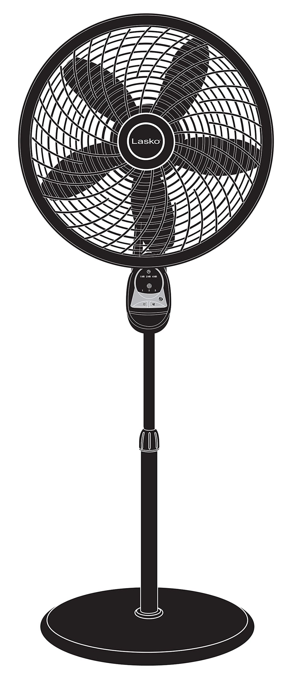 Oscillating Pedestal Fans with Adjustable Height, Timer, Remote Control and 3 Speeds H860871