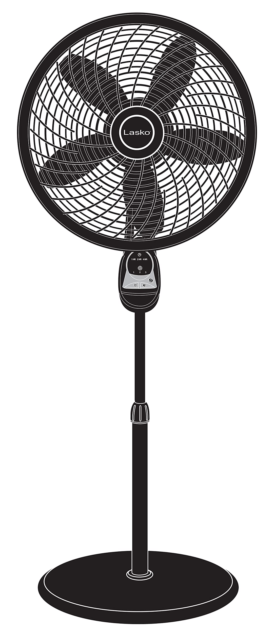 Oscillating Pedestal Fans with Adjustable Height, Timer, Remote Control and 3 Speeds H860871