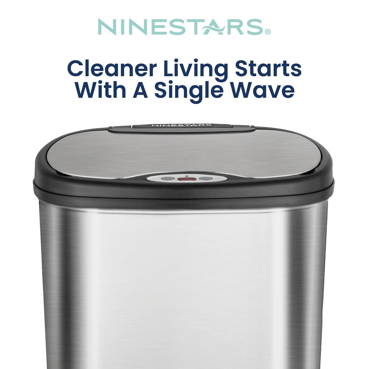 13 Gallon Oval Automatic Trash Can, 50L Stainless Steel D62291