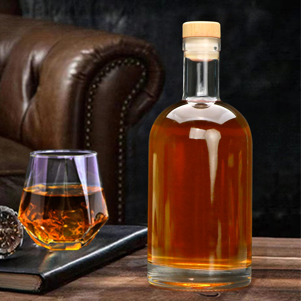 Clear Glass Bottles with T-Top Cork U5793