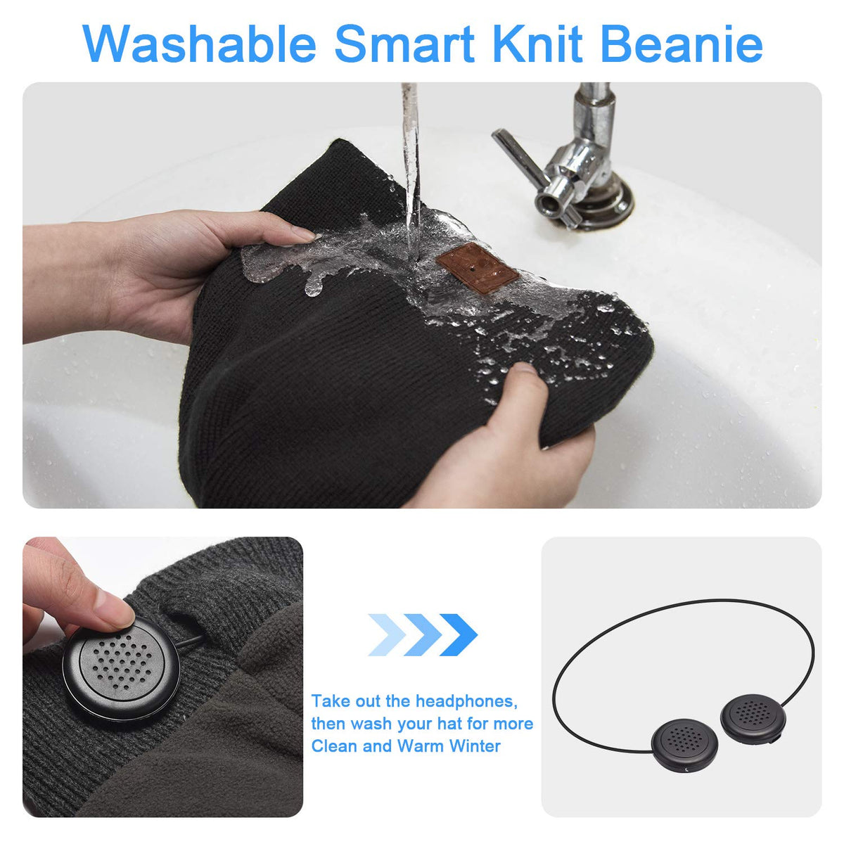 Bluetooth Knit Winter Cap with Microphone T584946