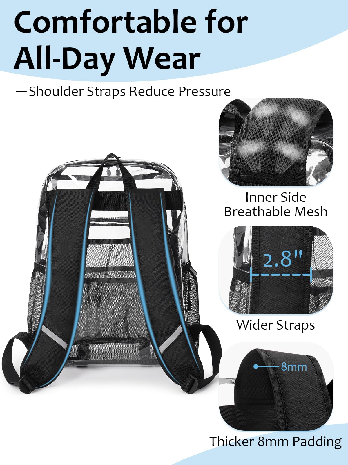 Heavy Duty Clear Backpack T268
