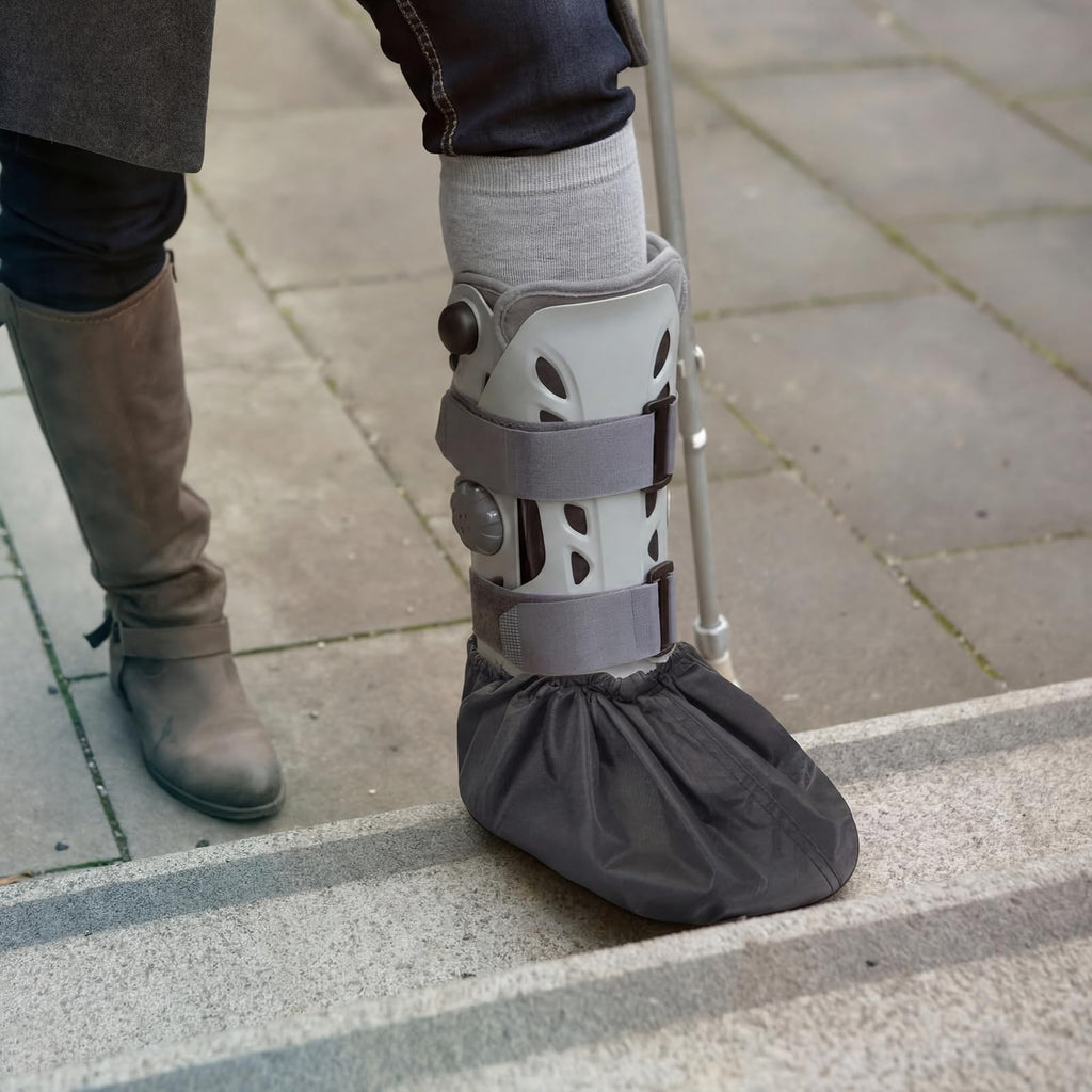 Light Gray Waterproof Non Slip Walking Boot Covers 2 Pairs L630