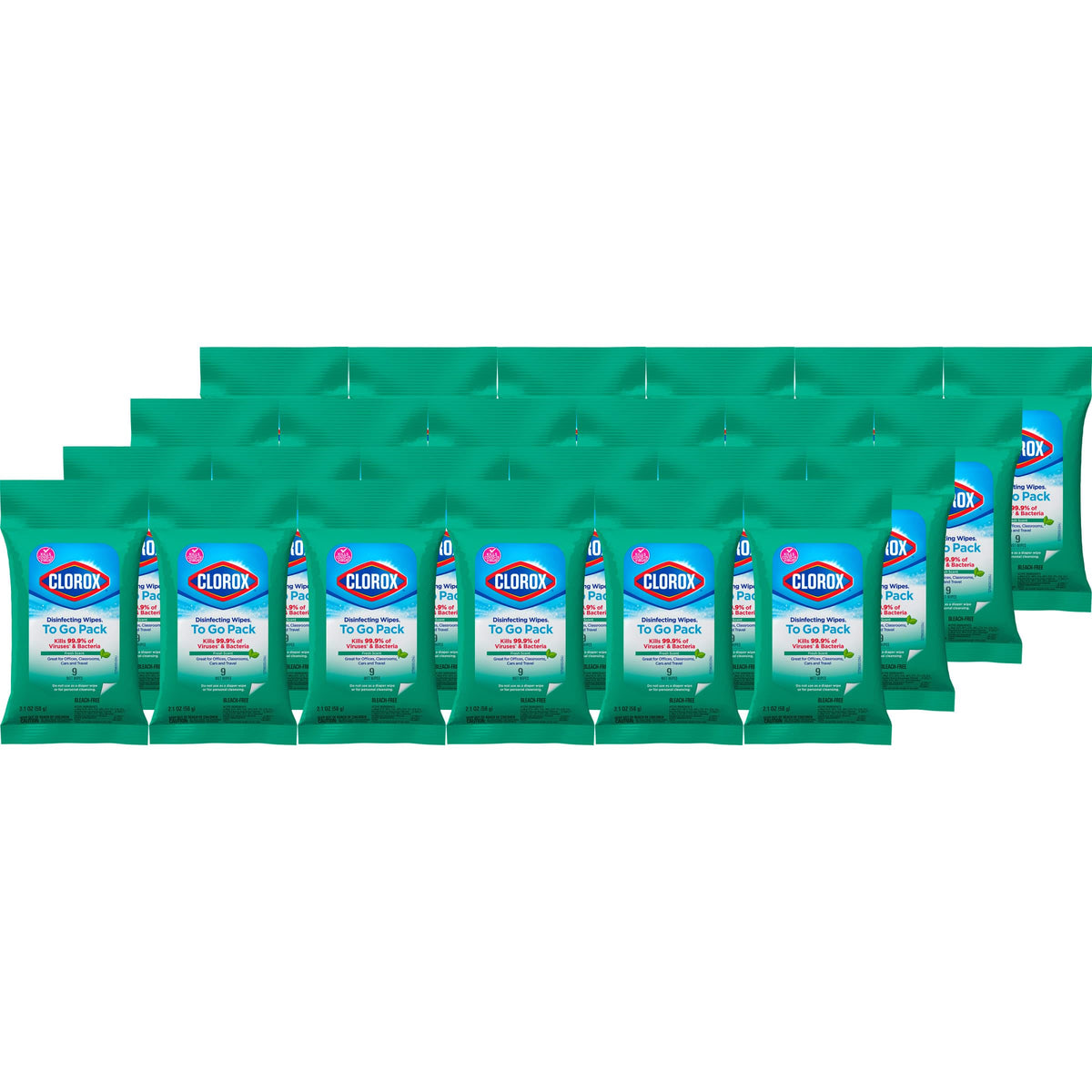 Bleach Free Fresh Scent Disinfecting Wipes 9 Count Pack of 24 R491