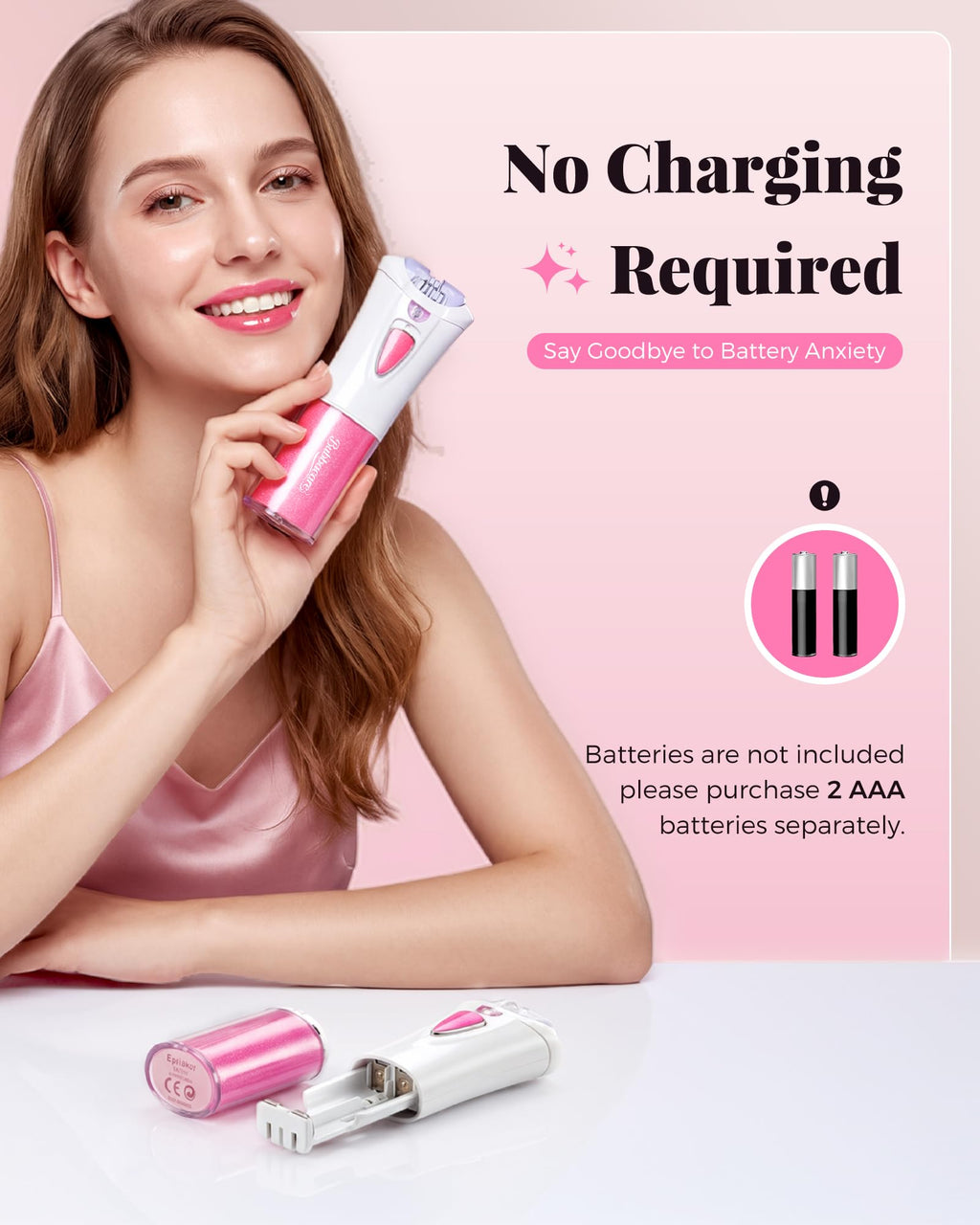 Portable Electric Facial Epilator with LED B666