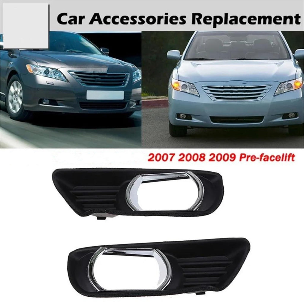 Front Bumper Fog Light Covers Bezel Hole Grilles W2879